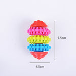 Pet Chew Toy Dog toys Puppy Dental Teeth Gums Bite-Resistant cachorro Colorful Natural Rubber Tooth Cleaning Tools For Small Dog