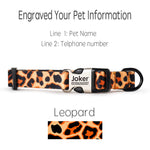 Fashion Print Personalized Engraved Name Dog Collar Leash Custom Puppy Pet Collars ID Tag for Small Medium Large Big Dogs