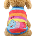 12 Colors Cartoon Puppy Vest Clothing Warm Dog Clothes Chihuahua French Bulldog Winter Dog Coat For Small Dogs Pet Cat Clothes