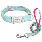 Dog Collar Custom Nylon Puppy Cat Dog Tag Collar Leash Personalized Pet Nameplate ID Collars Adjustable For Medium Large Dogs