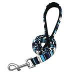 Personalized Dog Collar Leash Nylon Print Small Dog Collars and Lead for Small Medium Large Pet Pitbull German Shepherd Puppy